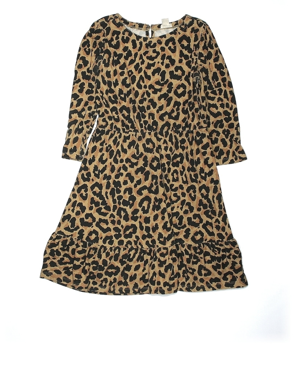 Crewcuts Girls' Leopard Print Dress - Tan & Black